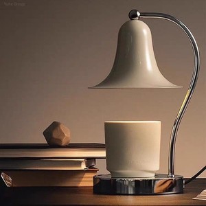 Vintage Metal Curved Arm Bedside & Decorative Table Lamps Bell Shade Aromatherapy Dimmer Function European/American Design - Product Image 3