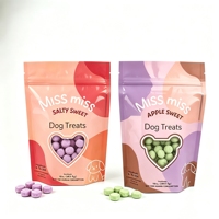 Sachet refermable en PE recyclable, haute barrière, sans BPA, qualité alimentaire, personnalisable OEM, pour aliments secs et friandises pour animaux de compagnie (chiens et chats)