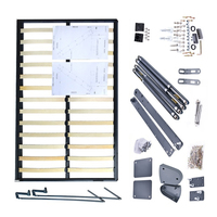 Mécanisme de lit Murphy pliant en acier avec bureau intégré, design moderne, taille pleine, cadre de lit mural extensible pour petit appartement, gain de place