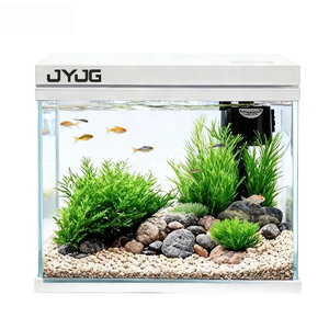 ตู้ปลา Jinjing Ultra-Clear แบบชิ้นเดียวพร้อมฝาปิด Eco Aquarium - สำหรับวางบนโต๊ะทำงาน - Product Image 3