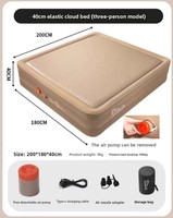 Matelas de camping gonflable en PVC imperméable avec pompe intégrée pour une utilisation en intérieur/extérieur