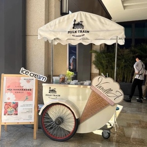 Commercial <strong>Ice</strong> Cream <strong>Display</strong> Vehicle <strong>Ice</strong> Cream Vending Trolley Doughnut Milk <strong>Food</strong> Sales <strong>Stand</strong> Coffee Mobile <strong>Stand</strong> - Product Image 6