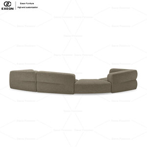 Mobili di Lusso Classici Italiani per <span class=keywords><strong>Soggiorno</strong></span> - Set di Divani Curvi in Tessuto Creativi per Villa - Divano Componibile di Design - Product Image 6