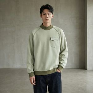 Sweat-shirt à col montant pour homme, style streetwear décontracté, fournisseur de premier plan, personnalisable, en coton épais, coupe oversize - Product Image 1