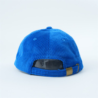 Yukaihe dikke corduroy 6-panel petten met geborduurd logo, 6-panel corduroy petten met licht gebogen klep, ongestructureerde baseball caps