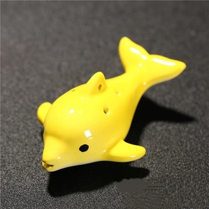 Ocarina de Cerámica con Forma de Delfín, Colorida, de 6 Orificios, Recuerdo Musical, Regalo para Estudiantes, Venta al Por Mayor - Product Image 4