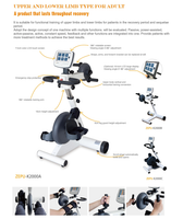 Bicicleta de Rehabilitación Activa y Pasiva para Hospital de Rehabilitación, para Rehabilitación de Miembros Superiores e Inferiores por Accidente Cerebrovascular, Bicicleta de Fisioterapia