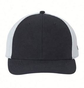 Hip Hop Striped Fitness Mesh <b>Cap</b> <b>Flat</b> Bill Trucker <b>Cap</b> with Puff Printing for Casual Outdoor & Travel Scenes - Product Image 3