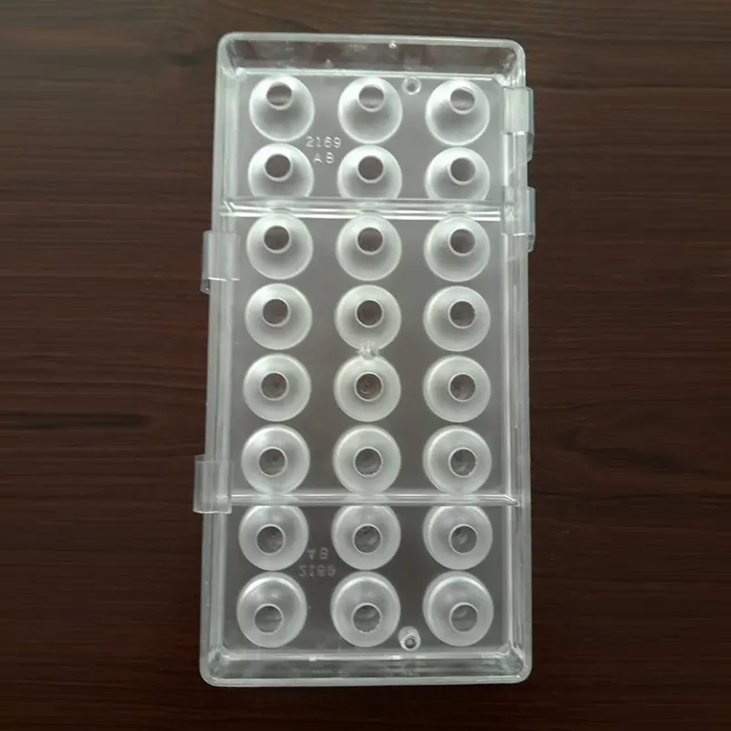 Set da 2 pezzi stampo per cioccolato in pc smontabile a forma di sfera in policarbonato 3D in plastica