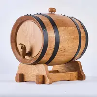 Tonneau à vin rouge en bois massif de 3l, doublage en verre, pour bière en chêne pression, couleur créative, pour boissons de vin rouge