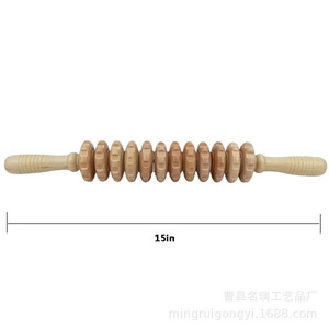 Massage <b>Roller</b> 15in Wooden Acupressure Stick For <b>Back</b> Yoga Home Use - Product Image 1
