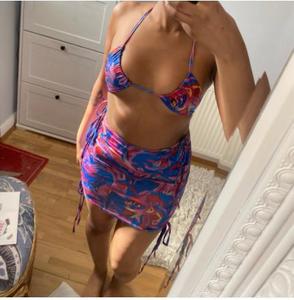 Ensemble <span class=keywords><strong>de</strong></span> <span class=keywords><strong>maillot</strong></span> <span class=keywords><strong>de</strong></span> <span class=keywords><strong>bain</strong></span> décontracté pour femmes avec logo, débardeur sexy, mini-jupe moulante tendance - Product Image 6