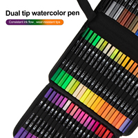 100 artiste couleurs griffonnage pinceau pointe stylos dessin lettrage calligraphie marqueurs Fineliner stylo ensemble