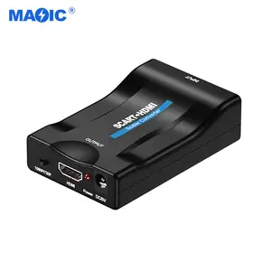 Vente en gros accessoires Audio vidéo 1080P SCART vers HDMI adaptateur convertisseur Audio vidéo haut de gamme pour HD TV DVD pour boîte STB