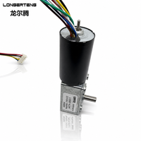 Moteur à courant continu sans balais avec réducteur à vis sans fin 12V 24mm, couple élevé, faible bruit, pour ventilateurs et applications de jouets sexuels