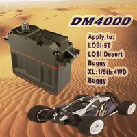 Dm4000 servomotor automotivo, 50kg, torque grande, rc, para 1:5 drift, carro/carros
