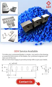 Taille personnalisée 34,40,60,80,100mm. Lames de broyeur de machine de recyclage pour broyeur de bouteilles en <span class=keywords><strong>verre</strong></span> et plastique - Product Image 6