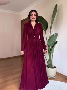 <span class=keywords><strong>Abito</strong></span> <span class=keywords><strong>Lungo</strong></span> Elegante e Raffinato <span class=keywords><strong>a</strong></span> <span class=keywords><strong>Maniche</strong></span> <span class=keywords><strong>Lunghe</strong></span> da Donna Stile 2026 con Vita Aderente, Nuova Collezione Primavera - Product Image 1