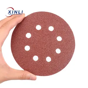 Sandpaper Round Shape For Polishing Wood And Metal Sanding Discs 8 Hole 5 Inch sand paper customized mesh sanding paper