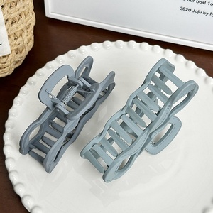 Accessoires de mode pour cheveux pour femmes, pince à cheveux carrée à motif ondulé de 9,7 cm, pince requin moyenne antidérapante en plastique - Product Image 6