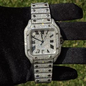 Drioshipping Nuevo Reloj de Pulsera de Lujo para Hombre, Edición Limitada Skeleton, Estilo Hip Hop, con Diamantes Cultivados en Laboratorio de Claridad ETA Original - Product Image 1