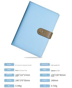 Cuadernos A5 Personalizables con Botón Magnético, Colores Pastel, Regalos Promocionales con Cubierta Gruesa y Elegante, con Logotipo - Product Image 3
