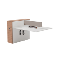 Bureau de direction ergonomique en bois massif, panneau E1 9 mm, écologique, avec écran de bureau réglable en hauteur et ventilateur de refroidissement double tête latéral