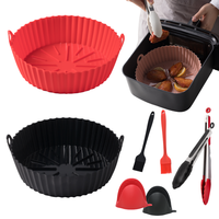 Moule en silicone pour friteuse à air réutilisable Ensemble d'accessoires pour four Doublures en silicone pour friteuse à air Pot pour friteuses à air