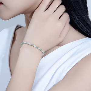 WENCHI Premium Style Natural Stone <b>Bracelet</b> with <b>Freshwater</b> Rice-Shaped <b>Pearl</b> and Spinel Crystal 30g Bangles - Product Image 6