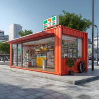 Installation rapide de snacks mobiles de taille personnalisée, de supermarchés préfabriqués dans des centres commerciaux, de magasins en conteneurs