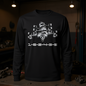 T-shirt à manches longues Boxer Engine Firing Order 1-6-2-4-3-5 - Product Image 3