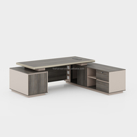 Sanxin bois directeur bureau mobilier de bureau moderne PDG bureau luxe L forme patron Table