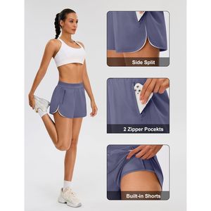 Pantalones Cortos Deportivos para Mujer FOXA, Cintura Alta de 2.5 Pulgadas, con Bolsillos, Secado Rápido, Transpirables, para Correr en Verano - Product Image 4