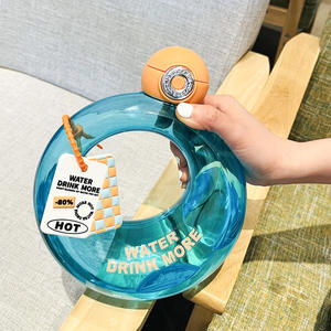 Botella de Agua Portátil de Plástico con Pajita, Diseño de Donut, 420 ml, Libre de BPA, para Niños, Venta al por Mayor MAIMA - Product Image 5