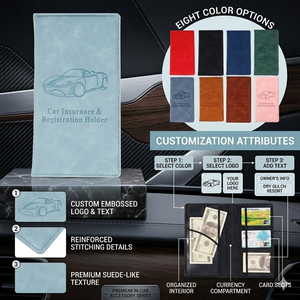 Portadocumentos Premium para Auto, para Tarjetas de Registro y Seguro, Licencia de Conducir y Otros Documentos Esenciales - Product Image 3