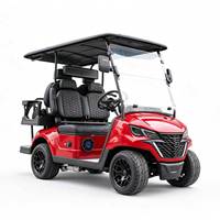 Voiturette de golf électrique 4 places 72V alimentée au lithium, buggy tout-terrain pour club de golf et station balnéaire