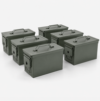 Boîte à munitions en métal résistante aux intempéries M19A1 30 Cal M2A2 50 Cal, étui rigide vert pour munitions, conteneur de stockage personnalisable OEM