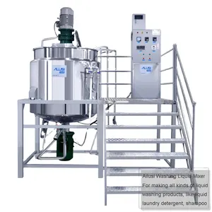 Mixer cair 2000L, peralatan Lab Emulsifier vakum Mixer kosmetik penyedot debu termogenizer