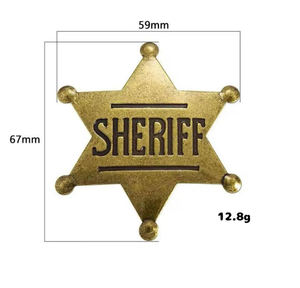 Ci sta vendendo il distintivo per la medaglia di anniversario con distintivo per lo zaino con stella lucida con spilla a stella a sei punte - Product Image 2