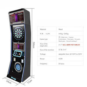 Máquina <span class=keywords><strong>de</strong></span> dardos electrónica comercial juego <span class=keywords><strong>de</strong></span> Arcade que funciona con monedas con Lcd para Bar Club equipo doméstico moneda en línea tiro colorido - Product Image 2