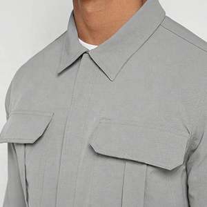 Vestes pour hommes avec logo imprimé décontracté bouton couvert tricoté polyester coton extérieur printemps automne veste pour hommes - Product Image 6