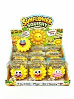 Jouet Squishy Tournesol Mignon de 7 cm, Style Bloc de Construction à Visage Amusant et Moche, à Remontée Lente, Super Doux, Anti-Stress