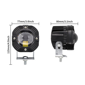 Led <b>Driving</b> <b>Light</b> 40W 6000K 12V 6000Lm For Car Motorcycle Offroad Upgrade Universal Fit - Product Image 2