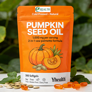 Suplemento Natural para Crescimento Capilar de Marca Privada, Vegan, OEM, Cápsulas de Óleo de Semente de Abóbora para Saúde - Product Image 2