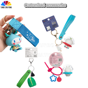 מותגי יוקרה מעצב אופנה מיני אופנה 3D אנימה keychain מיני pvc קריקטורה תיק גומי קסומים אביזרים שרשרת פלסטיק סיליקון - Product Image 3