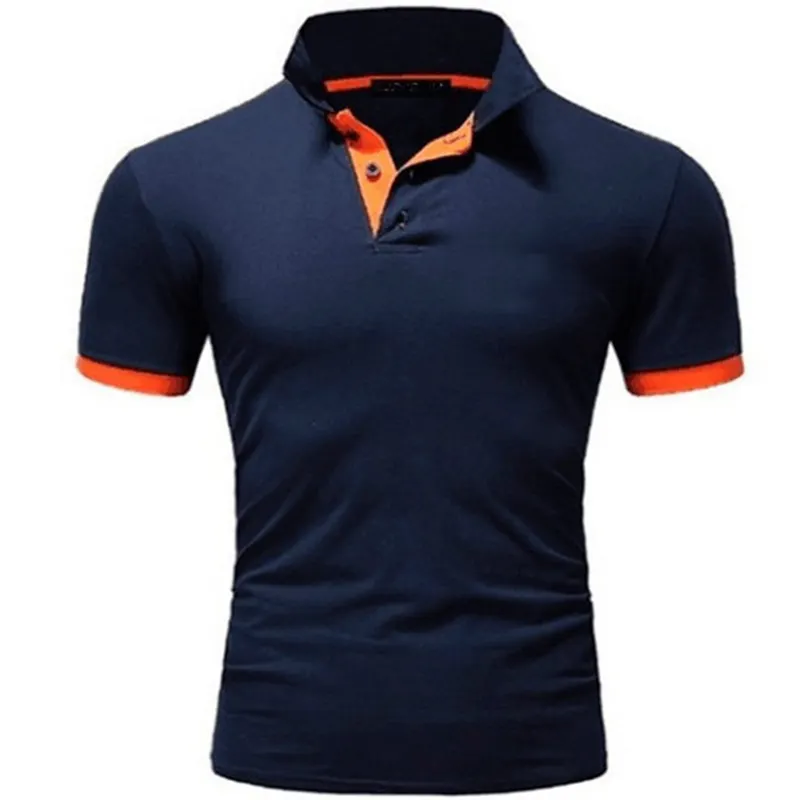 T-shirt de polo uni pour hommes, logo personnalisé imprimé