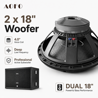 Caisson de basses actif double 18 pouces AOFO SUB-8006, 4 ohms, 5000W, avec contrôle DSP, système de basses haute puissance pour scène de concert