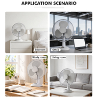 Ventilateur de table et de bureau oscillant pas cher, 16 pouces, 3 pales en plastique, puissance de sortie 40W, vente en gros usine