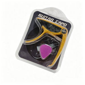 Capo de <span class=keywords><strong>Guitarra</strong></span> Multifuncional Chapado en Oro con Ranura para Púa, Capo de Liberación Rápida con Resorte para Guitarras Acústicas/Eléctricas - Product Image 6