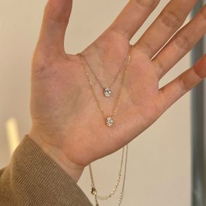 Dylam, Fábrica de Joyería con Más de 10 Años de Experiencia, Collares con Colgante de Plata S925 para Mujer, Cadena de Eslabones con Circonita Cúbica 5A - Product Image 2